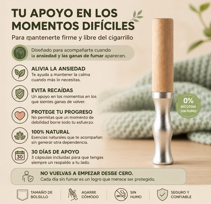 Inhalador de apoyo para dejar de fumar