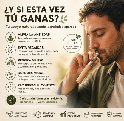 Inhalador de apoyo para dejar de fumar